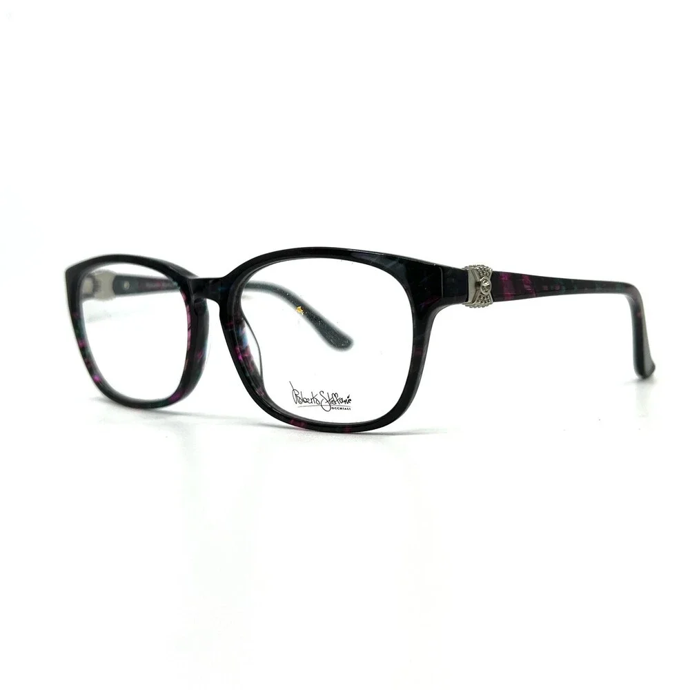 Robert Steffani RS 151 COL 80 Eyeglasses Frames Black Blue Purple Tortoise 135